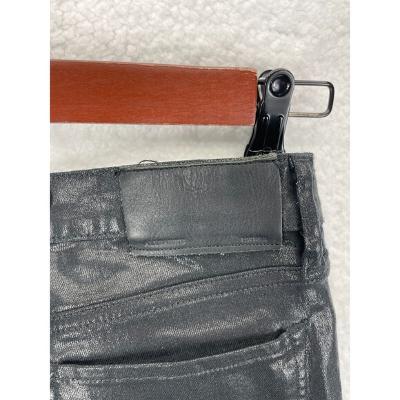 AllSaints Petrel Ashby Skinny‎ Jeans Women’s 25 Black Coated Denim Punk Style - Picture 8 of 10